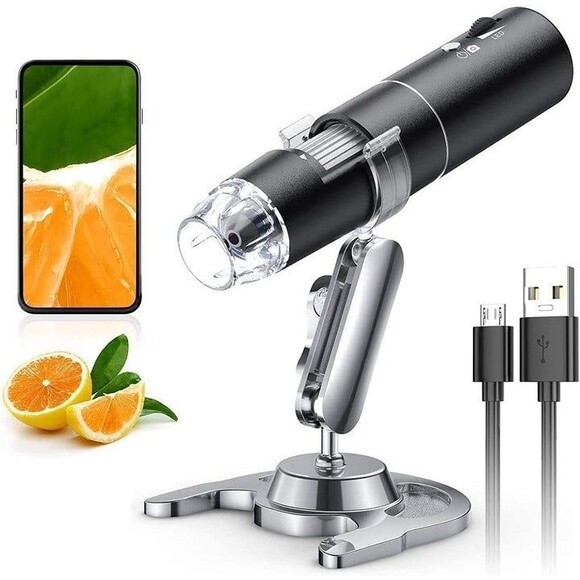 Wireless Digital Microscope, Skybasic 50X-1000X Magnification WiFi Portable Hand